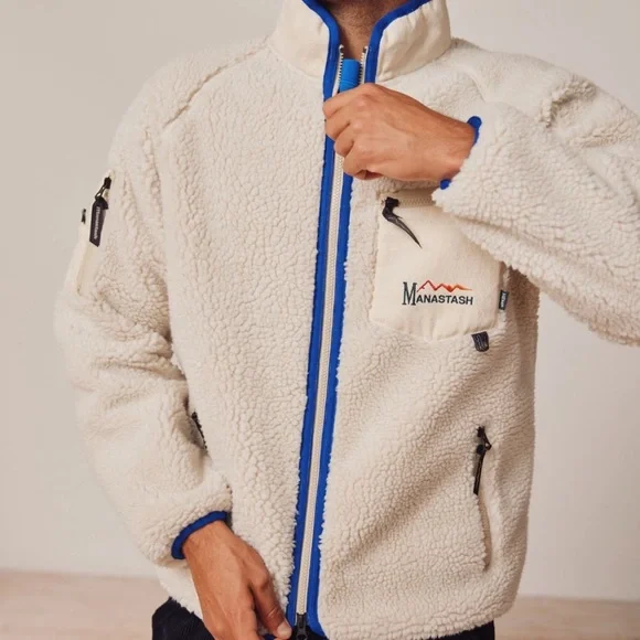 NWT! Manastash Mt. Gorilla Fleece Jacket XL Ivory Cream